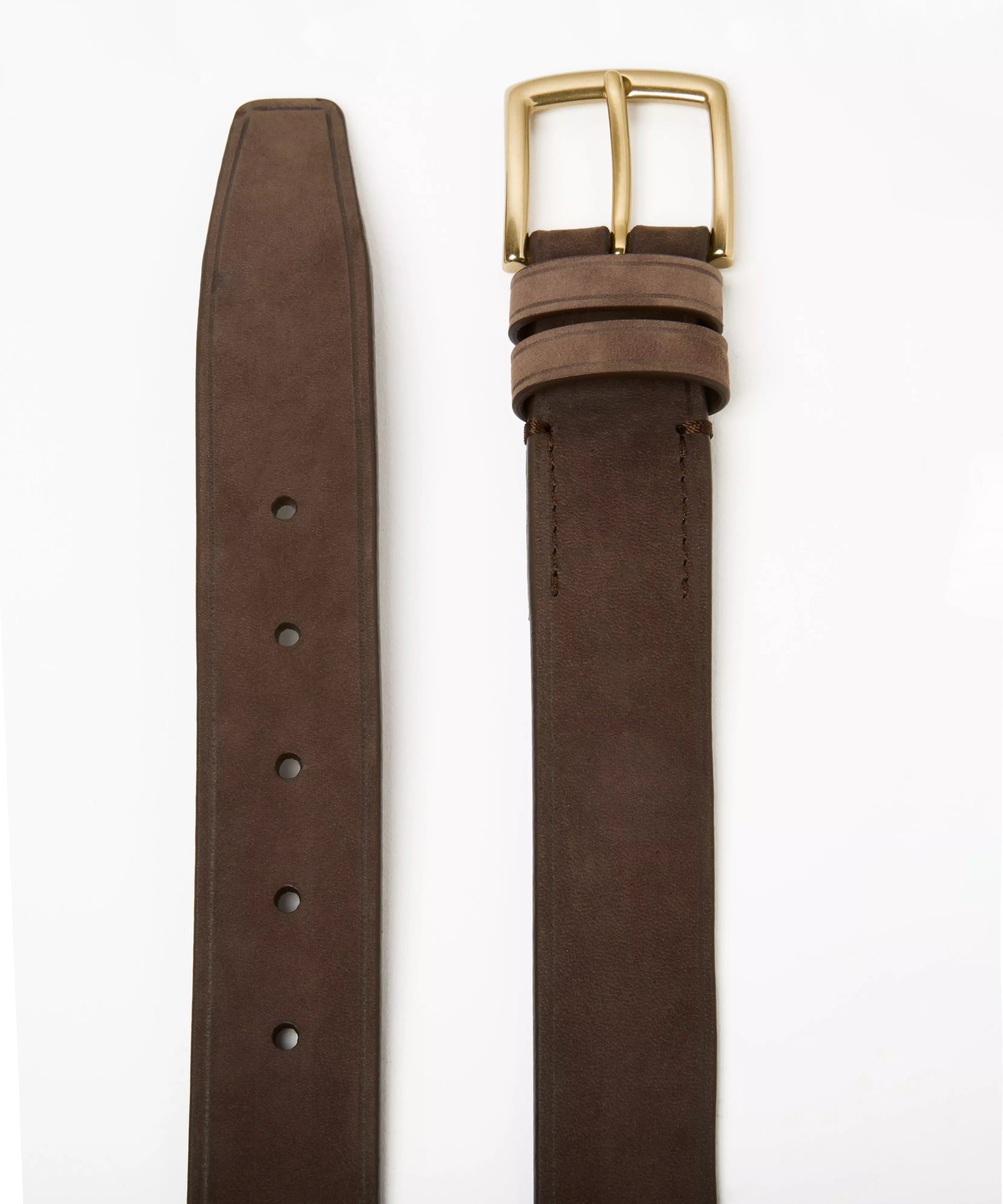 Chocolate Brown Casual Nubuck Belt