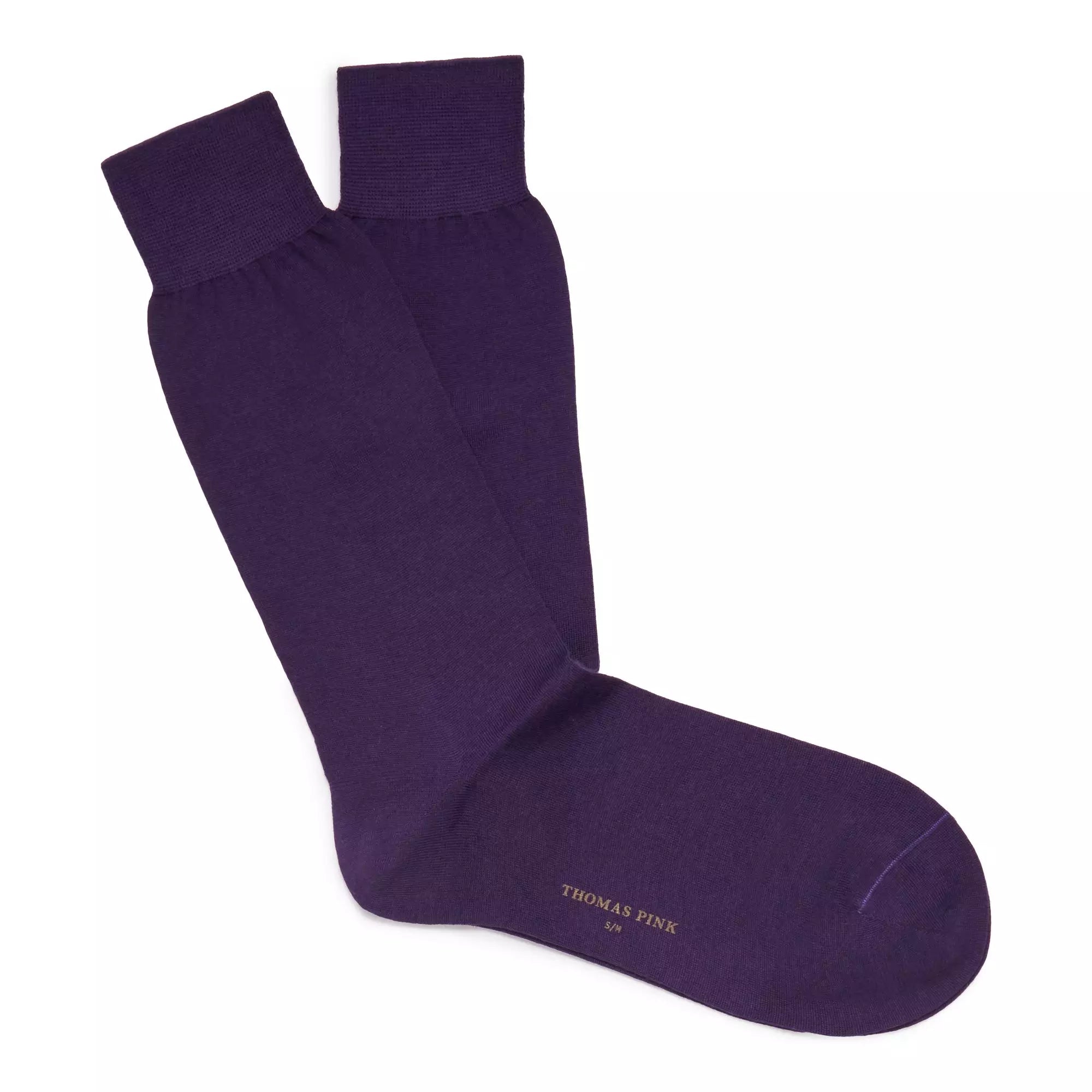 Purple Mid Length Fine Merino Wool Socks