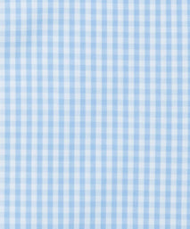 Pale Blue & White Tailored Fit Double Cuff Core Poplin Gingham Formal Shirt