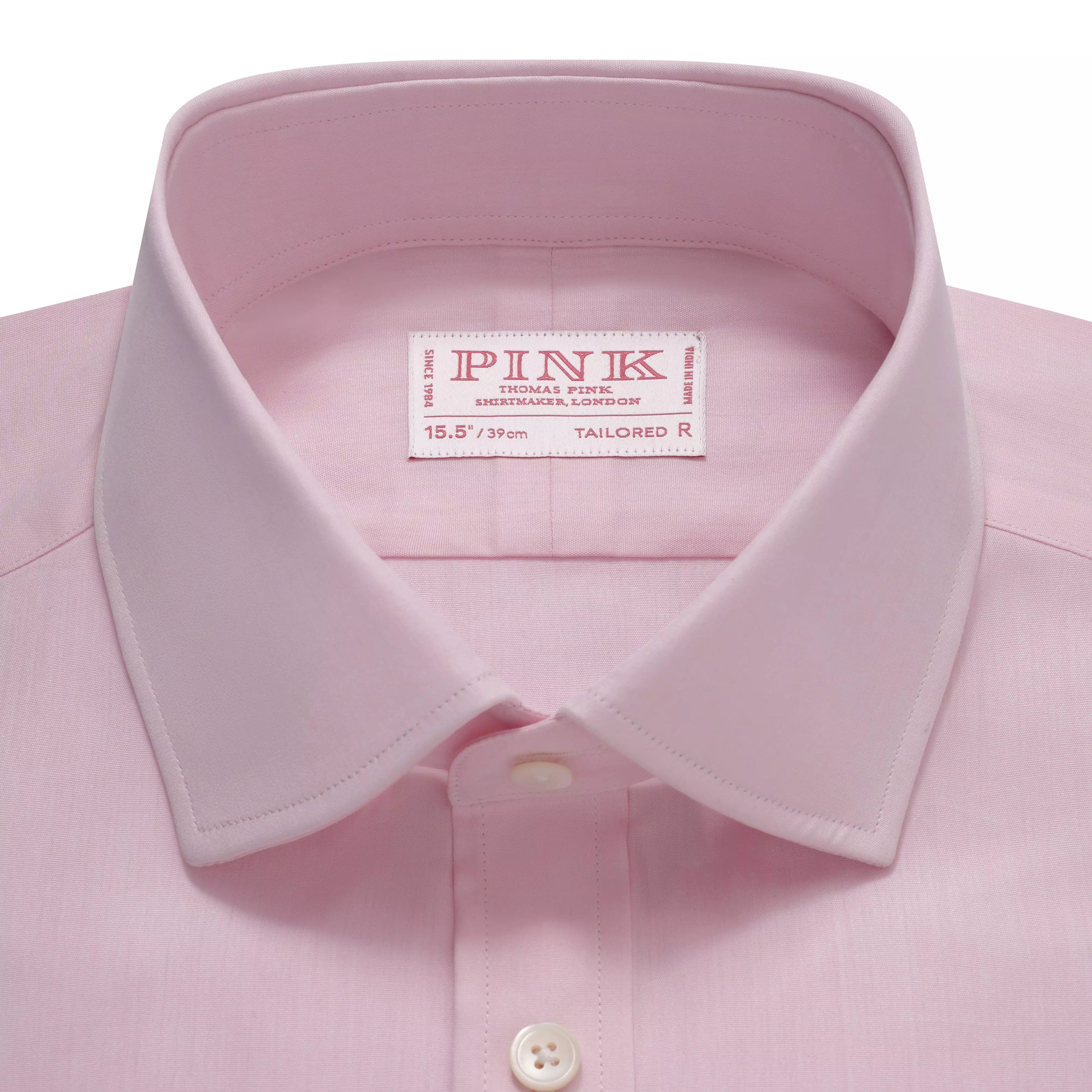 Pale Pink Tailored Fit Double Cuff Ramses Poplin Formal Shirt
