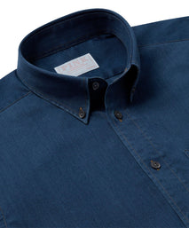Indigo Tailored Fit Smart Casual Fine Twill Shirt