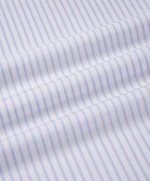 Pale Blue & White Classic Fit Formal Fil-à-Fil Stripe Shirt