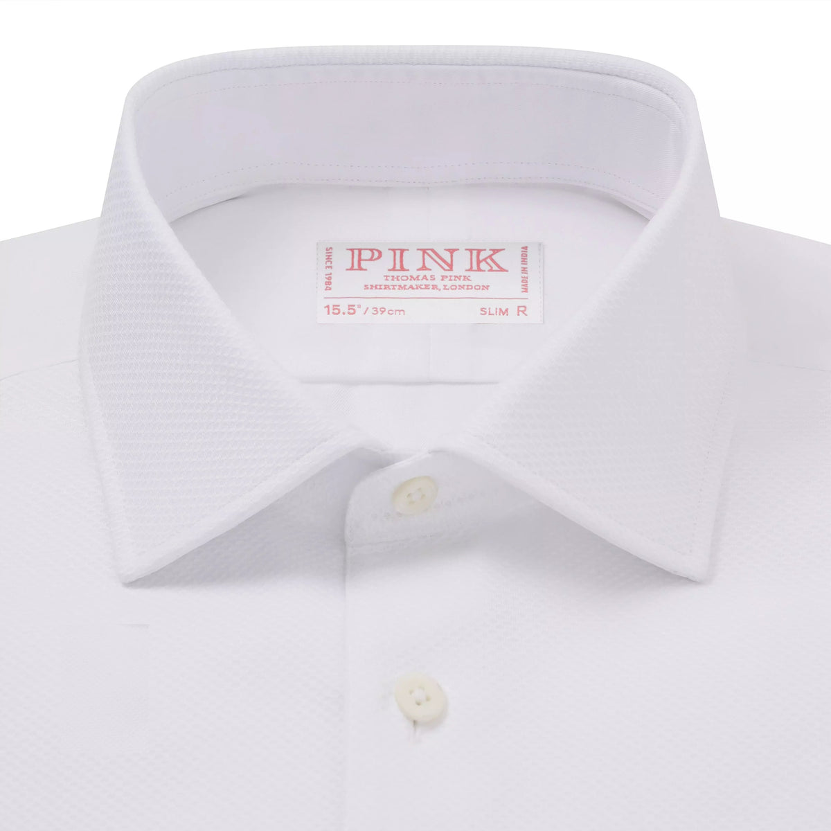 White Slim Fit Double Cuff Marcella Twill Evening Shirt